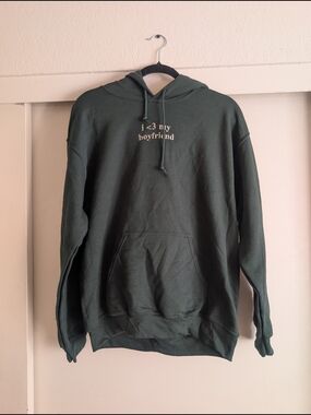 Forest Green Graphic Hoodie - I <3 My Boyfriend